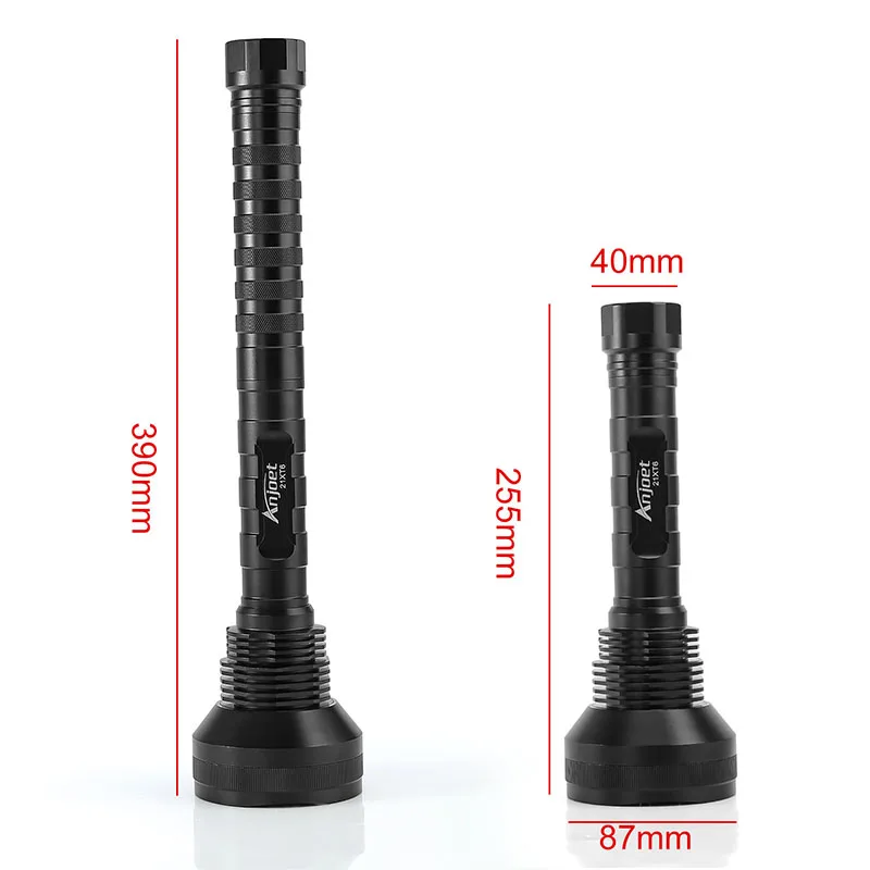 Anjoet 9 12 15 21 24 Led 28 x XM-L T6 5 Modes Flashlight Tactical Torch Lamp lantern For self defense Emergency 18650 Battery