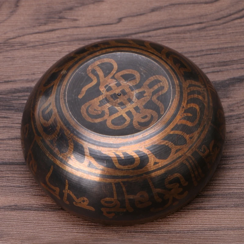 พระพุทธรูปทิเบตร้องเพลงชาม Hand Hammered โยคะทองแดง Chakra Meditation Gift Relax Soothing เสียง