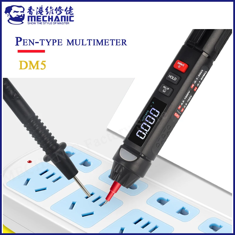 

MECHANIC DM5 digital display pen-type multimeter automatic measuring range and intelligent anti burning phase sequence detection