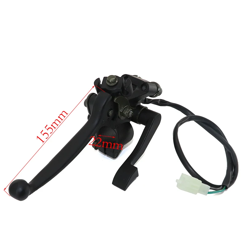 Mini Moto Quad Bike ATV Double Thumb Throttle Twin Handle Brake Lever Front Hand Brake Accelerator Assembly Black