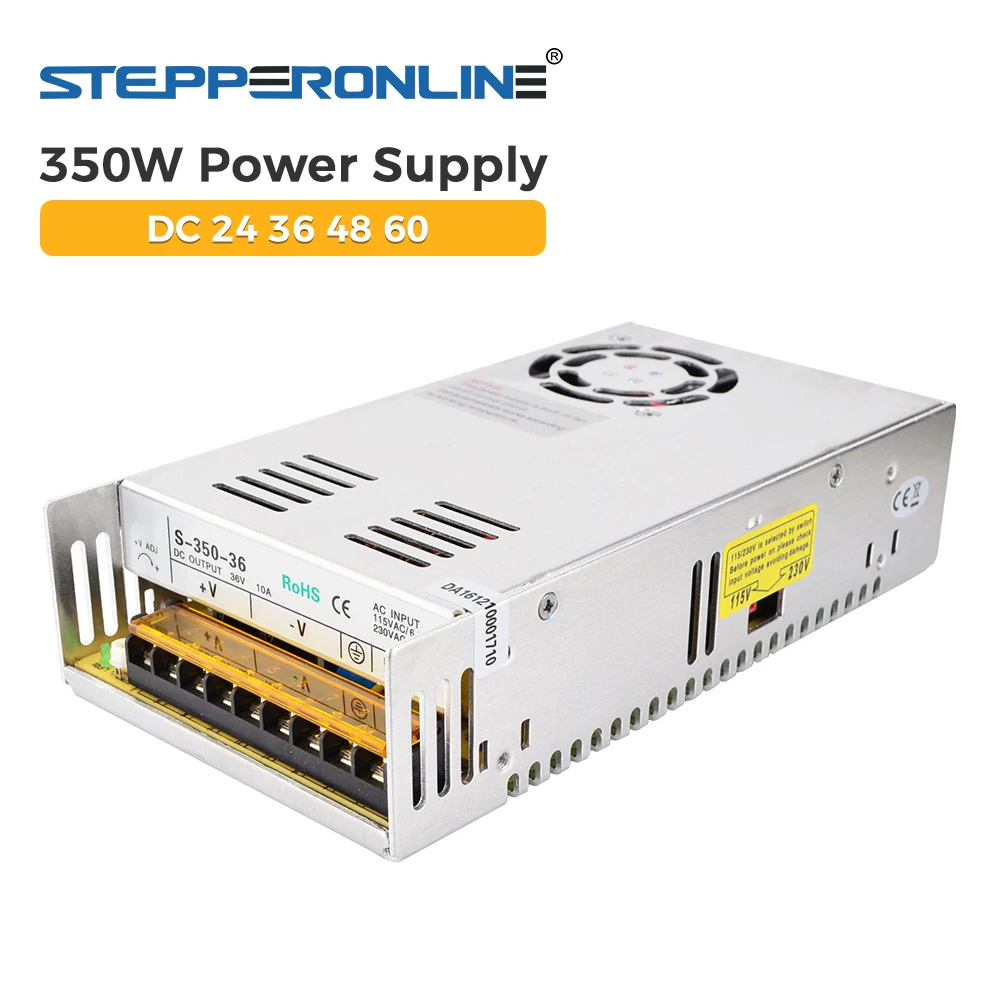 

STEPPERONLINE 350W Switching Power Supply AC 115/230V to DC 24V 36V 48V 60V Source Transformer for 3D Printer/ CNC Project