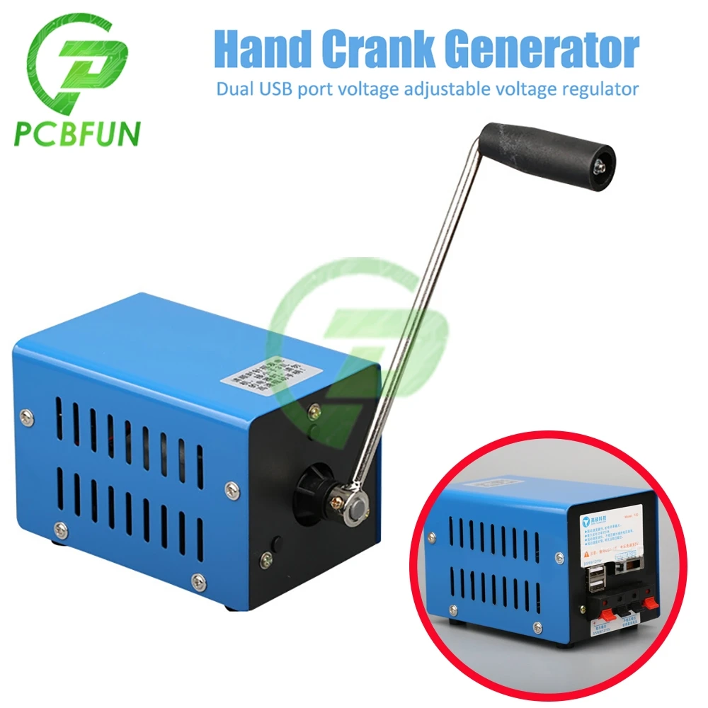 Outdoor Camping Survival Emergency Power Bank Hand Crank Dynamotor High Power Charger Portable USB Charging Hand Crank Generator