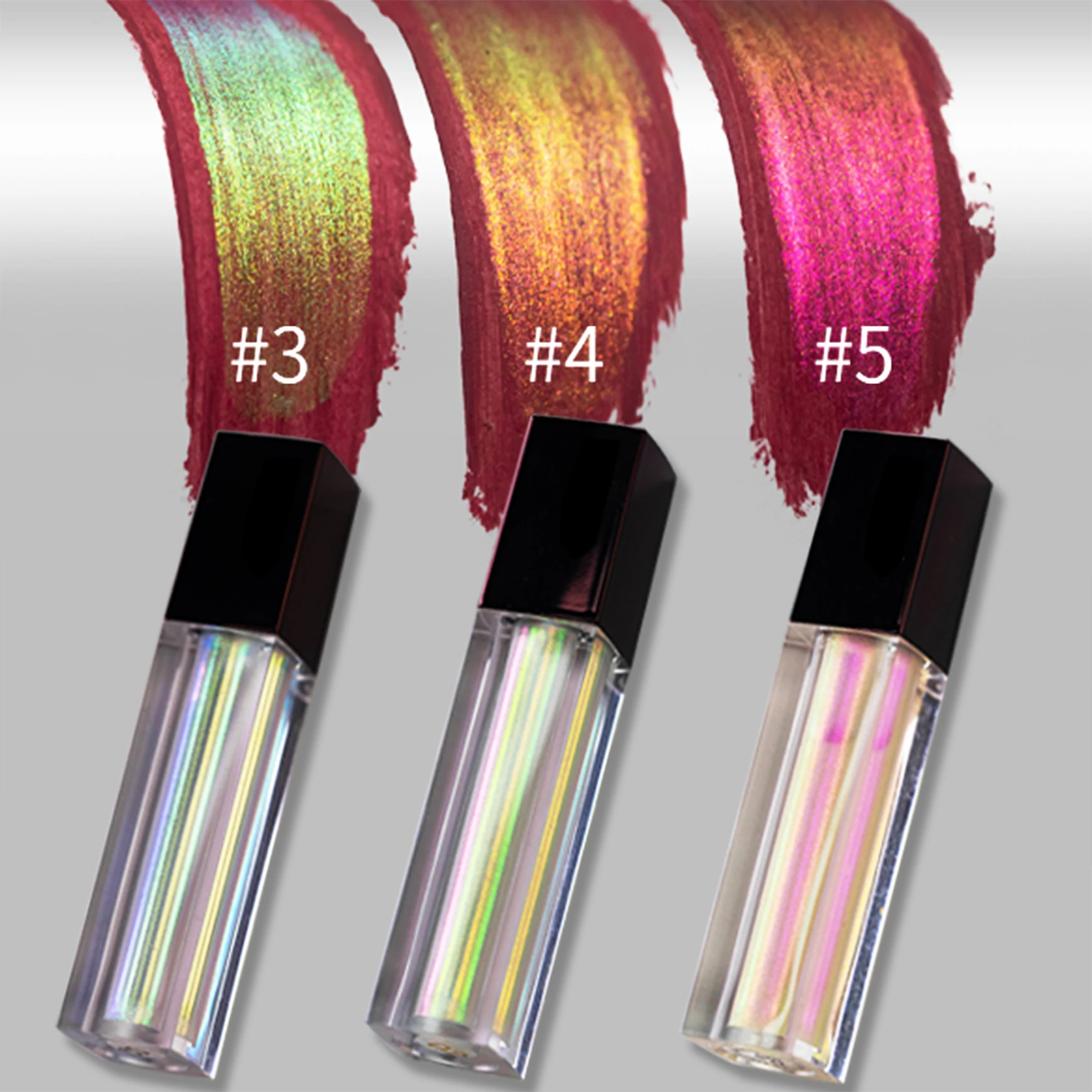 CHARMACY Chameleon Lipgloss Glitter Lip Plump Colorful Lip Tint Lip Sparkle Duochrome Lip Makeup Moisturizing Gloss Cosmetics