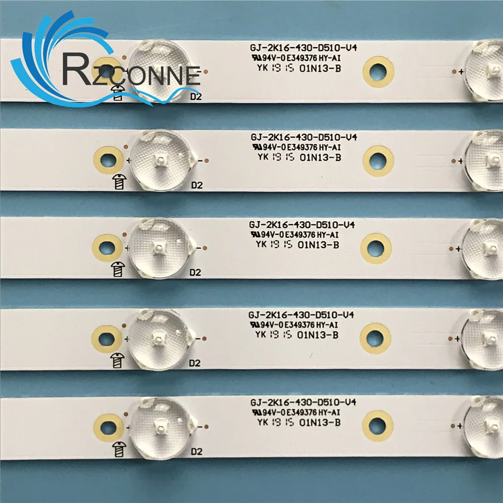 LED Backlight strip 10 Lamp For BDM4350UC 43PFT4131 43PFS5301 GJ-2K15-430-D510 GJ-2K16-430-D510-V4 01Q58-A BDM4350