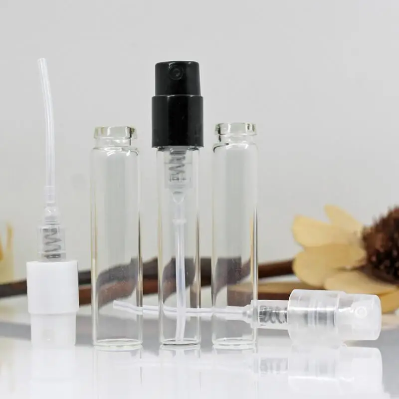 

2ml Mini Glass Perfume Vials, 2ml Glass Bottle, Refillable Sample Bottles Small Atomizer Spray Vial Container LX2727