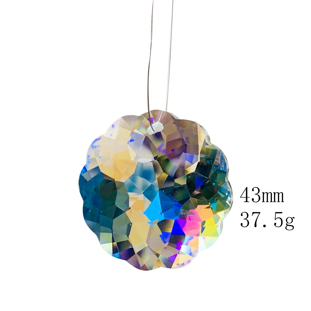 Hanging Crystal AB Color Mandala Prism Suncatchers Chandelier Parts Rainbow Crystal Pendant Accessories DIY Home Wedding Decor