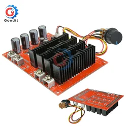 Adjustable DC Motor Speed Controller 10-50V 60A PWM HHO RC 12V 24V 48V 3000W Regulation 5-100% With Extension Control Switch