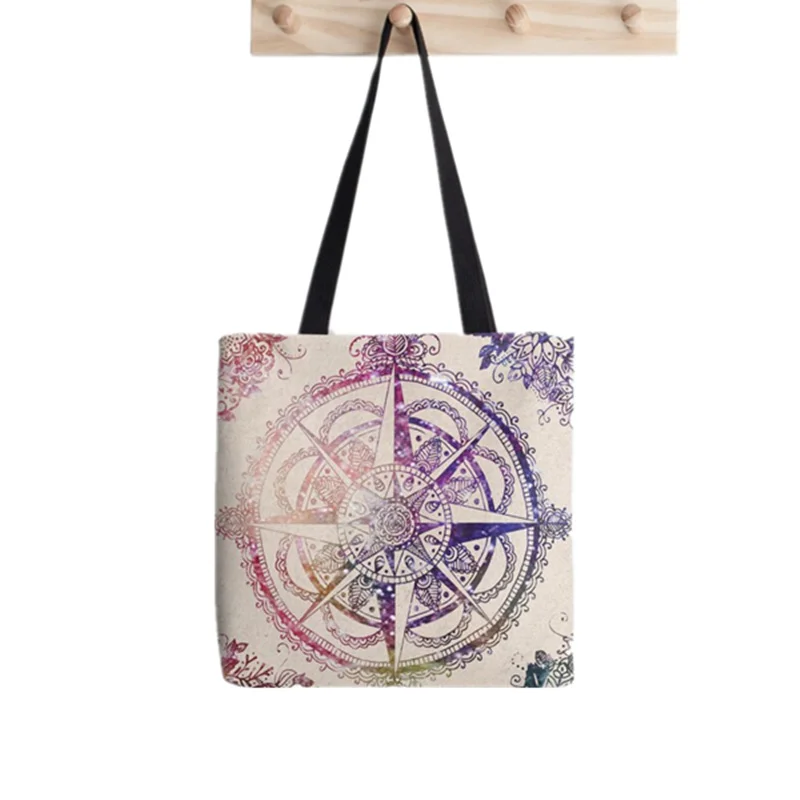2021 Shopper tropical birds Printed Tote Bag women Harajuku shopper handbag girl Shoulder shopping bag Lady Canvas Bag