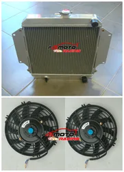 All Aluminum Radiator + Fans For 1981-1996 Suzuki Sierra/Samurai/ JA51 SJ 413/SJ413 G13 MT 1981 1982 1983 1984 1985 1986 1987
