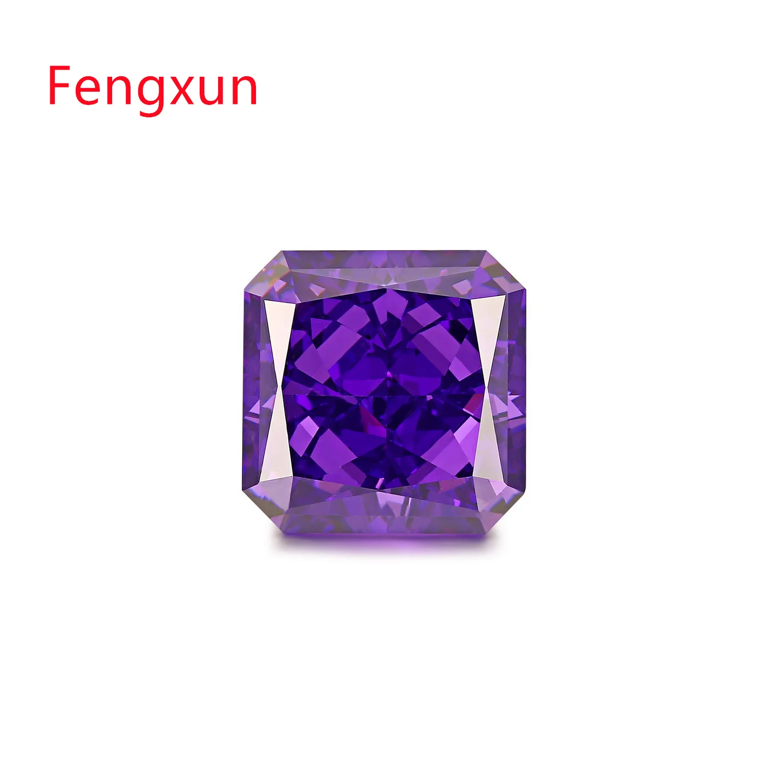 Purple Square Octangle Radiant Crushed Ice Cut Cubic Zirconia Stone 5A 6x6mm~12x12mm Zircon Loose CZ Synthetic Gemstone