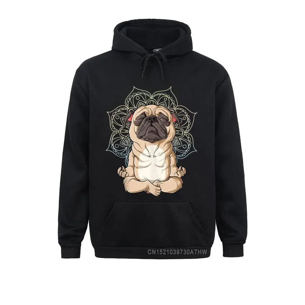 Pug Yoga Mandala Funny Namaste Spiritual Meditation Chakra Group Mother Day Hoodies Clothes Latest Men Sweatshirts