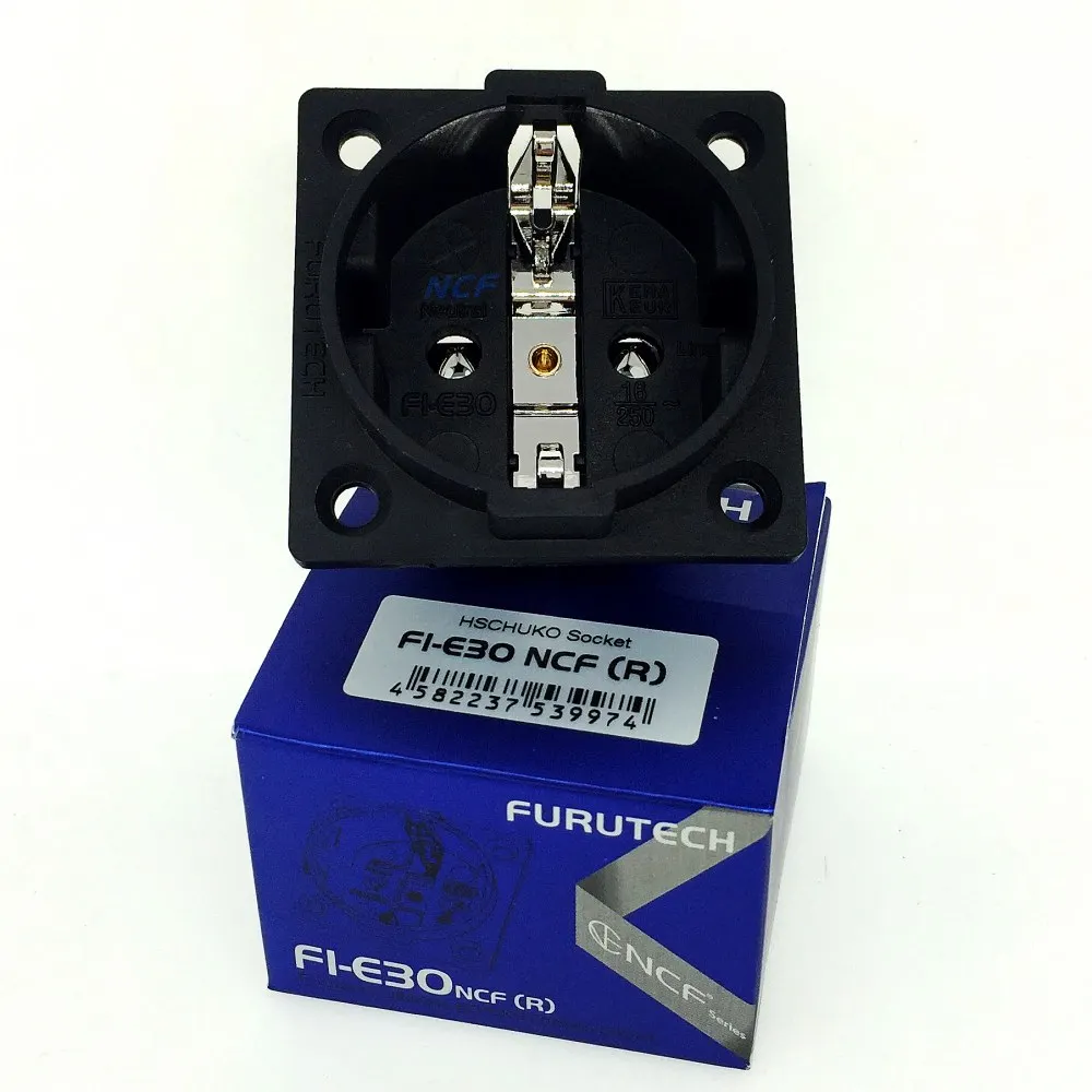 HiFi Schuko Furutech FI-E30 NCF nano presa di rame puro placcato Rhodium UE spina di Alimentazione 8PCS