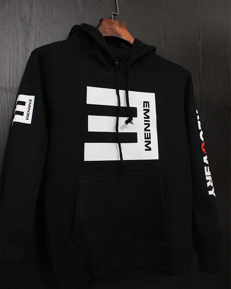 Hoodie Men Eminem Hooded Sweatshirt Rap God Hip Hop Cotton Fleece Print Coat High Qulity S-3XL