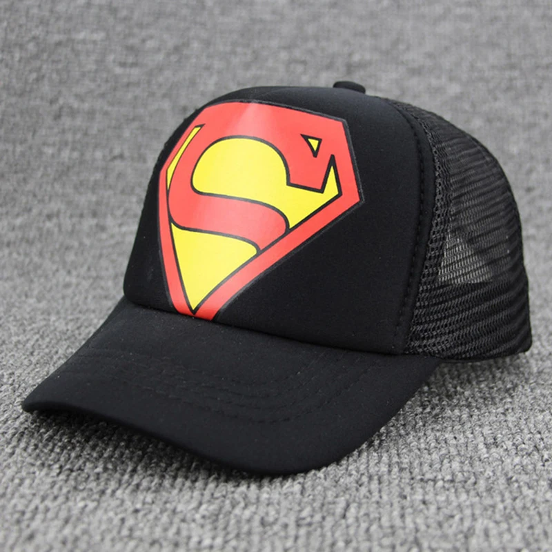 Embroidery Super man Snapback Hat  3-8 Year Super Man Adjustable Hip Hop Casual Baseball Cap For Kids Boys Girls Bones 2019