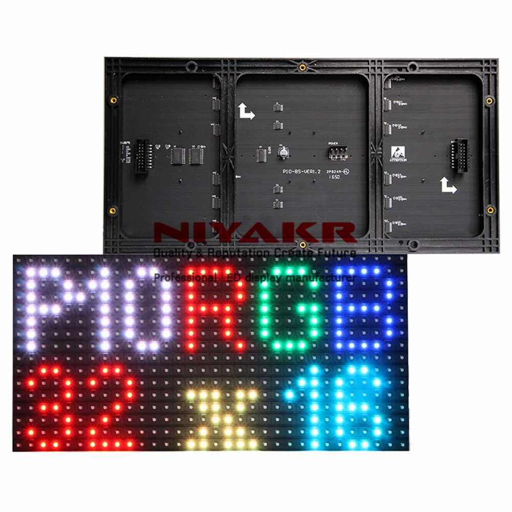 P10 Rgb 3528 Smd(3in1) Full Color Indoor Led Module 1/8 Scran 32*16pixels 320mm*160mm Led Panel