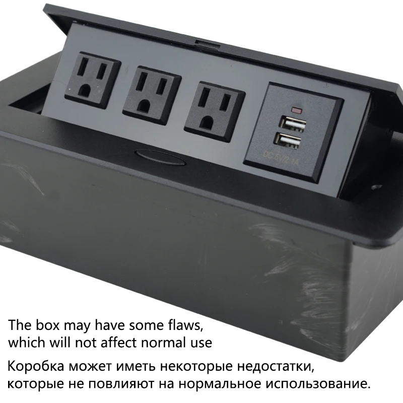 15A US Plug pulpit wysuwana listwa elektryczna listwa zasilająca z USB blat wpuszczany pulpit USB ładowanie kanada meksyk USA japonia