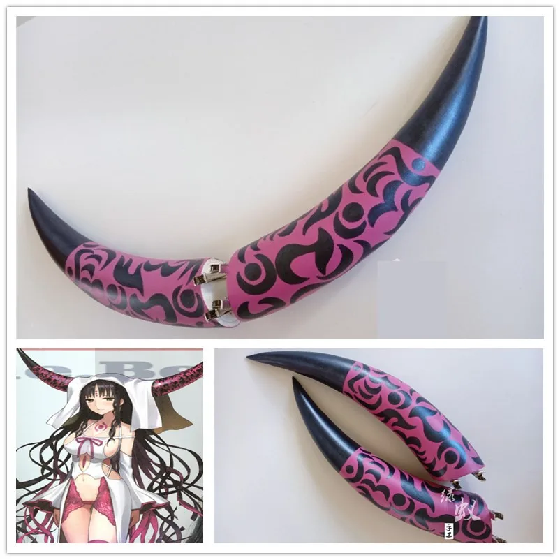 Sessyoin Kiara Cosplay Horns Fate Grand Order EXTRA CCC Beast3/R Sesshouin Alterego Horns Head Clip Headwear Cosplay Props