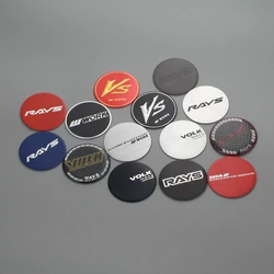 4pcs/lot 45mm car styling wheels center hubcaps rays volk work emotion vs logo stickers for car rim cover emblems sign