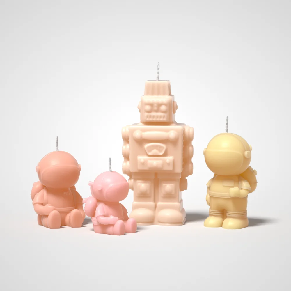 Candle Molds for Candle Making Cartoon Astronaut DIY Silicone Aromatherapy Wax Mould