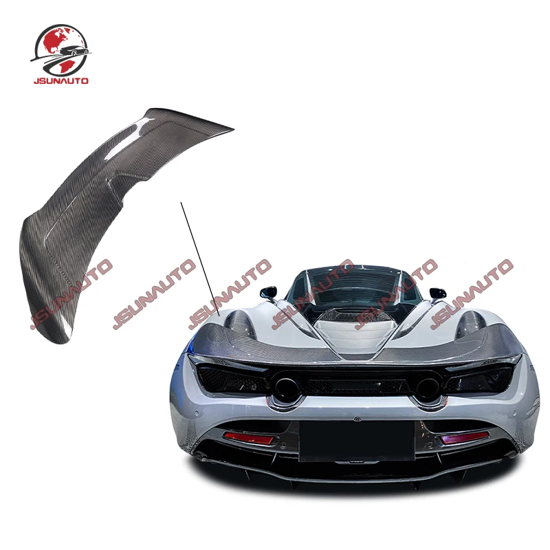 

For Mclaren 720S 2017-2021 Real Carbon Fiber Rear Spoiler V Style Body Kit For 720s Rear Wing Trunk Tail High Quality Accessorie