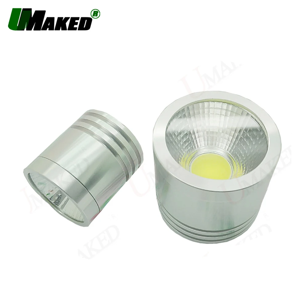 2pcs 3W 5W 7W LED Alumimun Lamp Head Kit light Spotlight/LED COB Bulb main house+heat sink PCB+Len+COB Chip+Driver