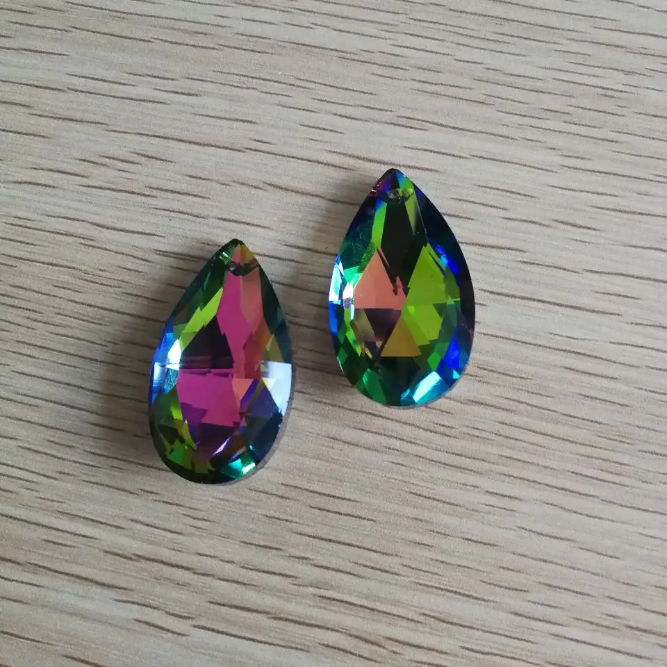 2 pezzi prisma di cristallo parti vari colori 50mm classe Teardrop Pendan decorazioni di nozze lampadario