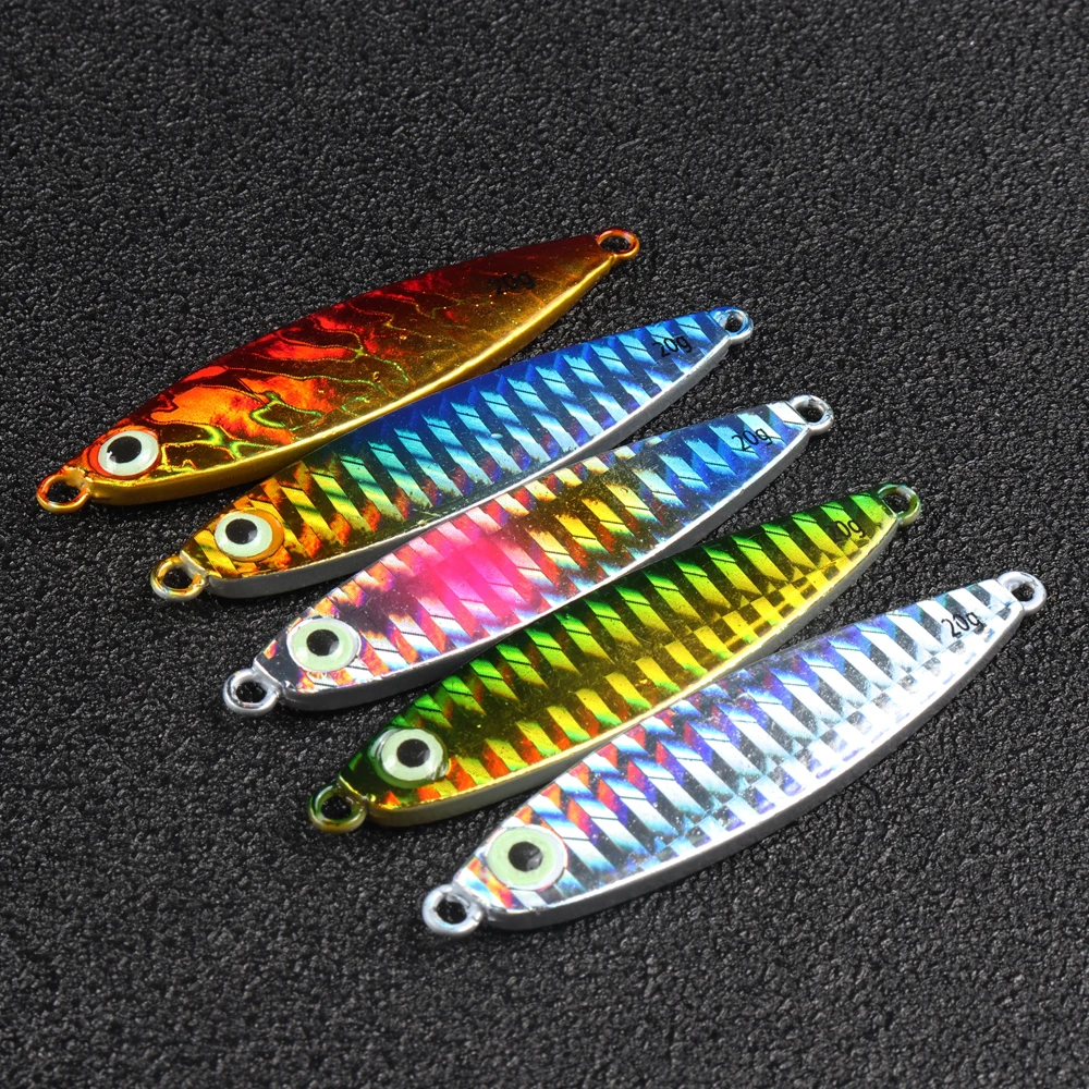 TEUKIM Metal Jig 10G 20G Shore Casting Jigging Lure Shore Casting Spoon Saltwater Jack Fishing lure Bit Artificial Bait