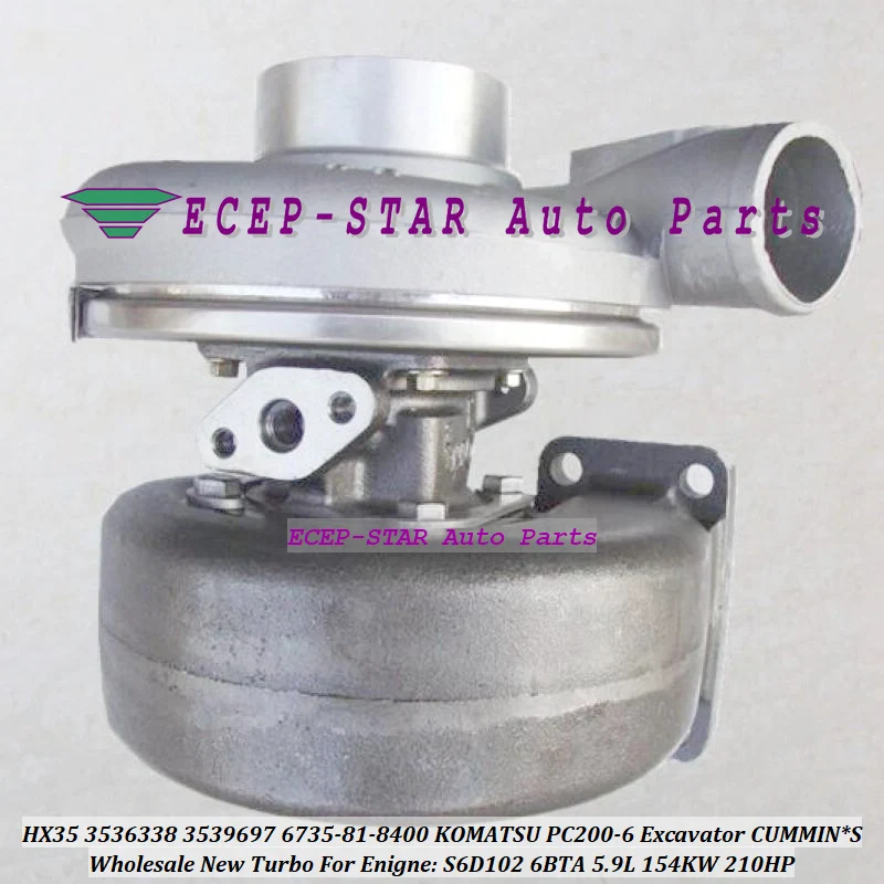 

Турбокомпрессор HX35 3536338 3536339 6735-81-8400 для экскаватора KOMATSU PC200-6 для CUMMINS SA6D102 6BTA 3539697 3539698