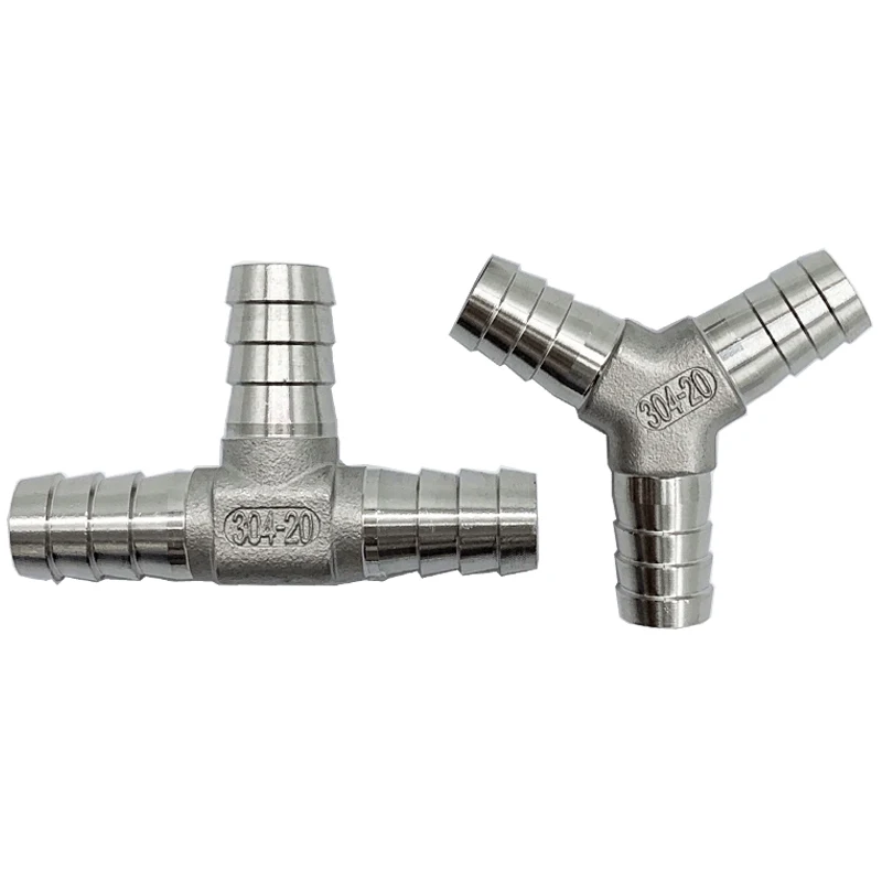 304 stainless steel T-type and Y-type pagoda tee joint Herringbone and cross T-shaped pagoda tee for water air oil pipe fittings