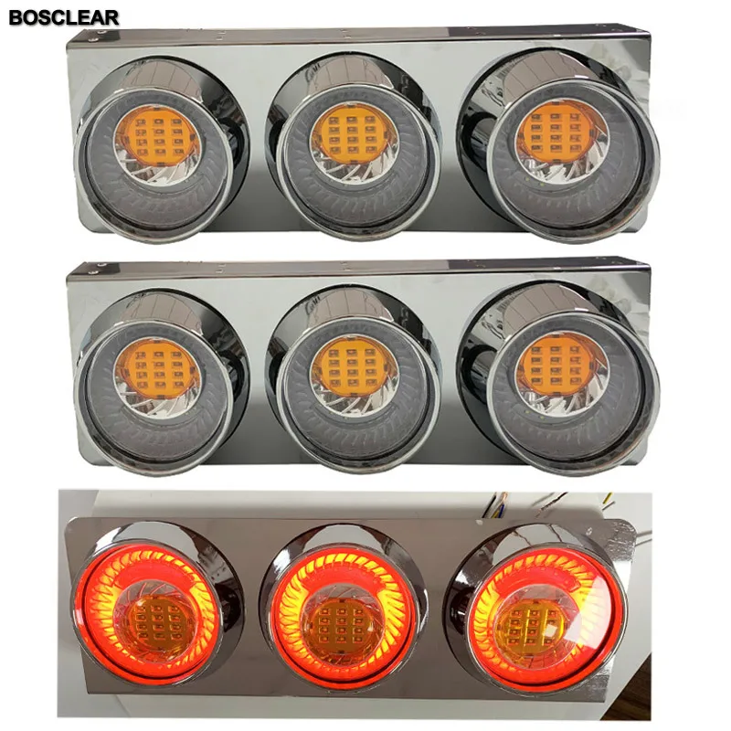 Durable Waterproof 200LED Tail Light for Lorry Truck Trailer ATV Caravan Rear Brake Light Stop Reverse Lamp Car Light Assembly