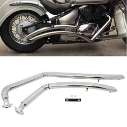 Slash Cut Full Exhaust System Pipe Muffler Kit Silencers For Suzuki Boulevard C50 C50T C50C M50 VL800 Volusia 800