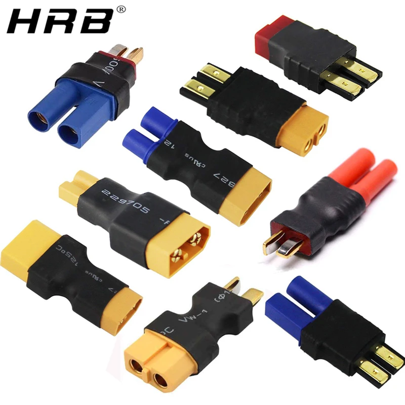 Amass Adapter XT60 to XT90 EC5 EC3 T Deans XT30U Female Male Connectors 4.0mm Banana Plug RC Lipo Battery Control Parts DIY