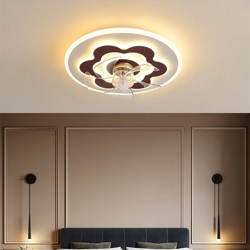 

2021 new ultra-thin ceiling fan light ceiling fan light bedroom room restaurant fan light household electric fan chandelier