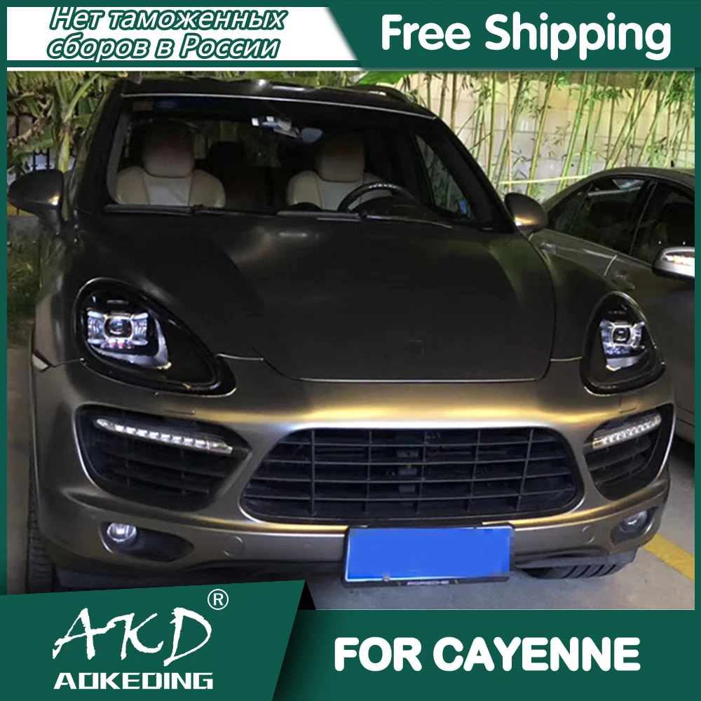 Car For Porsche Cayenne 2011-2018 Headlights DRL Hella LED Bi Xenon Bulb Fog Lights Car Accessory Cayenne Head Lamp