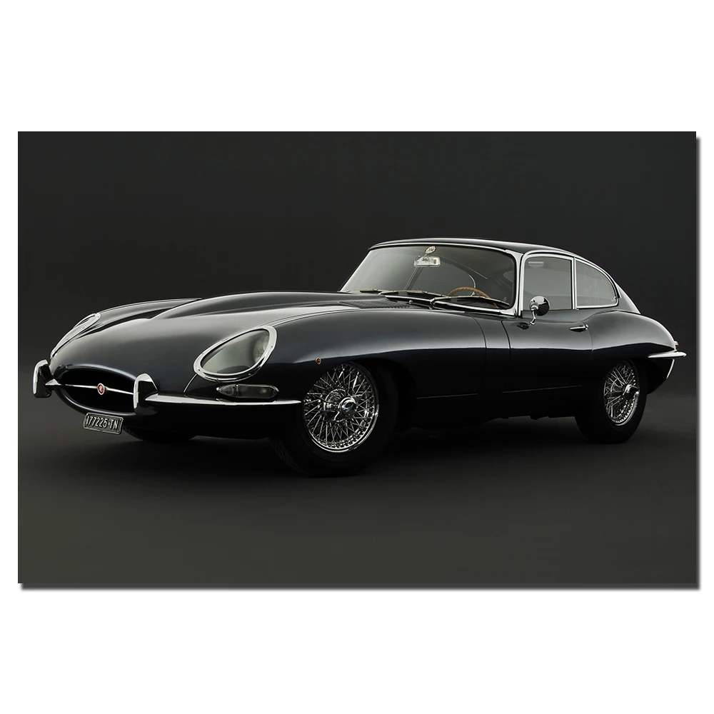 

Jaguar E Type Classic Supercar Wallpaper Posters and Prints Wall Art Canvas Painting For Living Room Decor