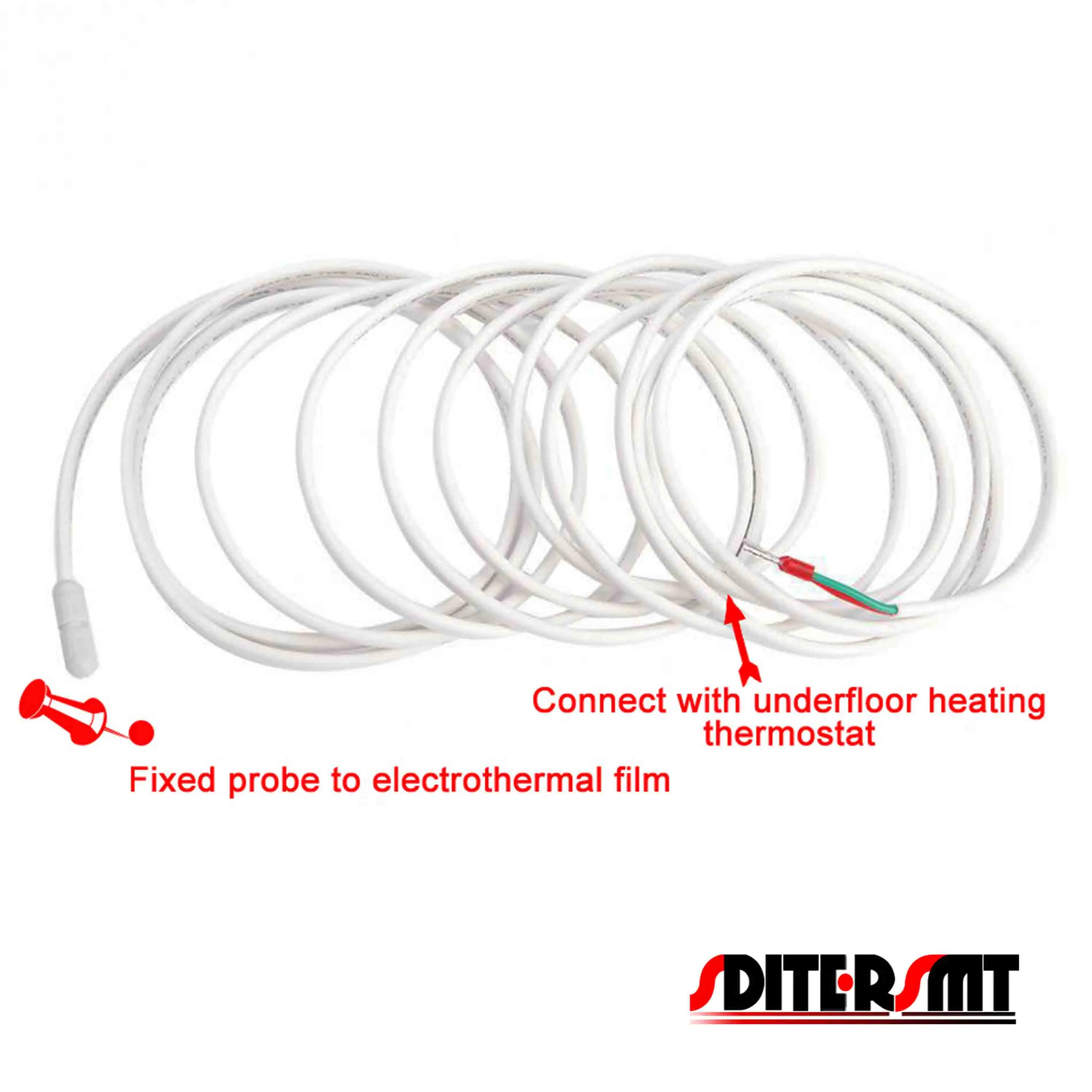 Кабель 3 м, датчик термостата для подогрева пола для зонда R25 10K B 3950, значение белого и черного цвета на выбор