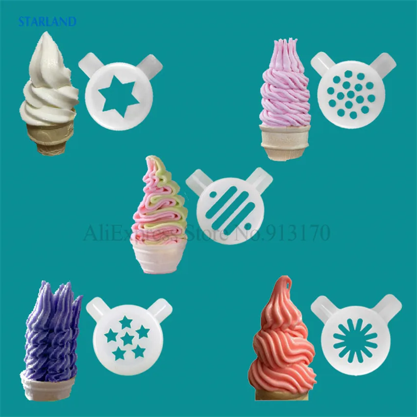 5 Modeling Caps Magic Moulding Lids Spare Part Soft Ice Cream Machines Accessories 29mm Inner Diameter