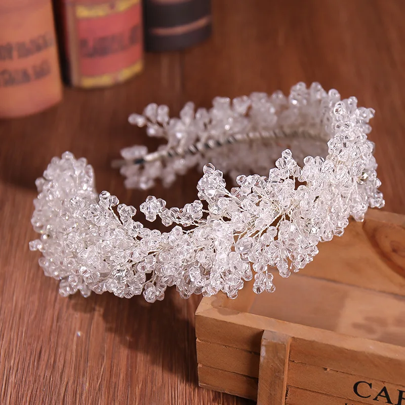 Glaze Leaf Headbands Wedding Crystal Hairband Bridal Vintage & Earrings Hair Ornaments Girls Exquisite Colored Headpiece Jewelry