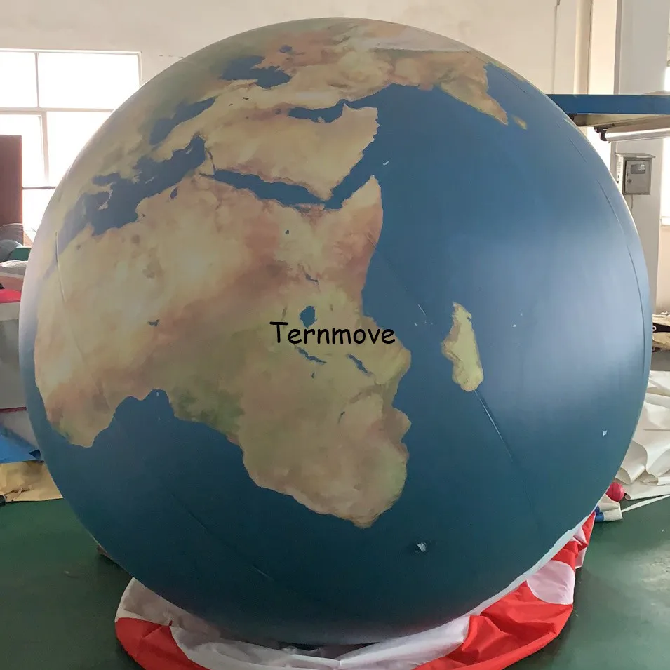 LED Geografia Globo Mappa Palloncino terrestre in PVC con globo gonfiabile leggero, palla gonfiabile della mappa del mondo in vendita