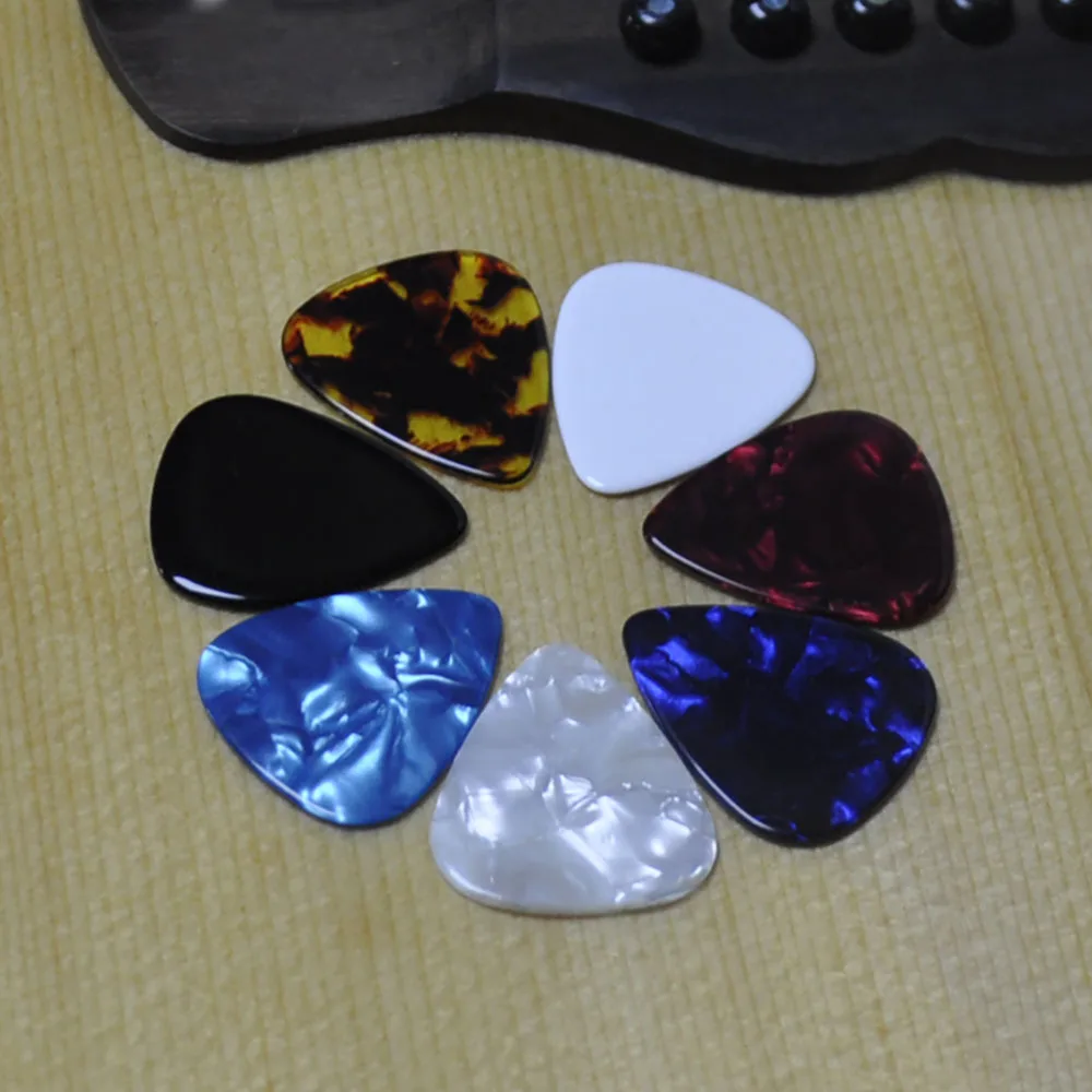 Lots of 100 pcs Ultra Heavy 1.5mm Celluloid Classic 351 Guitar Picks Multi Colors