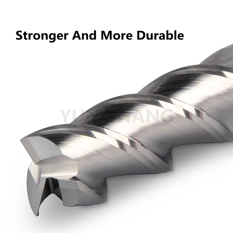 Milling Cutter 3-blade Hrc55 Aluminum Alloy Special Aluminum Milling Cutter Extended Tungsten Steel Tool Cnc Machining End Mill