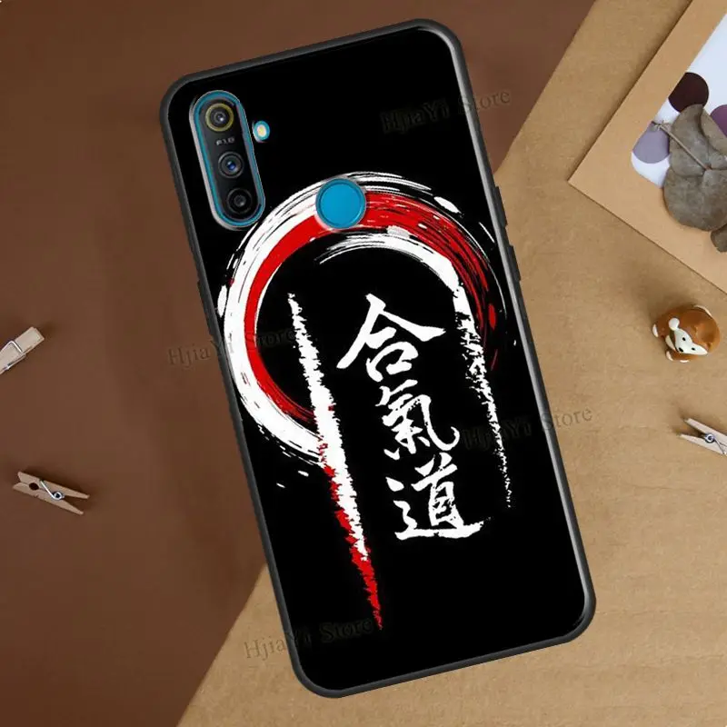 Aikido Japanese Martial Case For OnePlus 10 Pro 9 8T Nord2 9R Cover For Realme GT Neo 2 GT Master C21 8i 9i 8 Pro