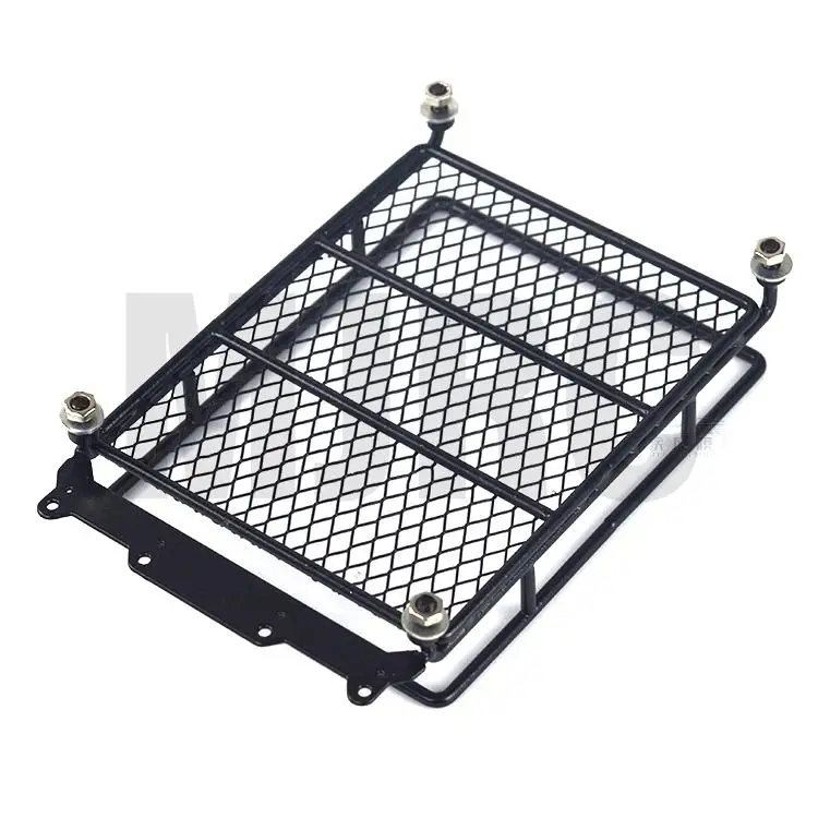 1/10 RC Car Rock Crawler Metal Roof Rack Luggage Carrier with LED Lights Bar for TAMIYA CC01 AXIAL SCX10 D90 RC Luggage Rack