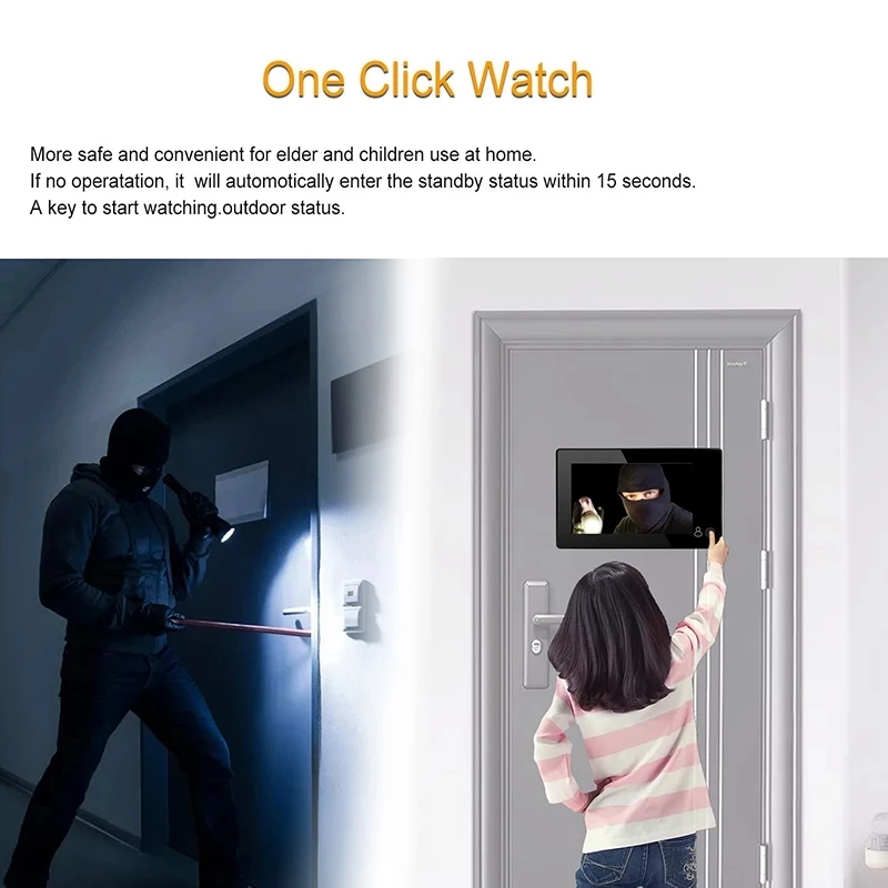 4.3 Inch Peephole Doorbell Viewer Color Screen Door Camera Monitor Peephole Video Camera