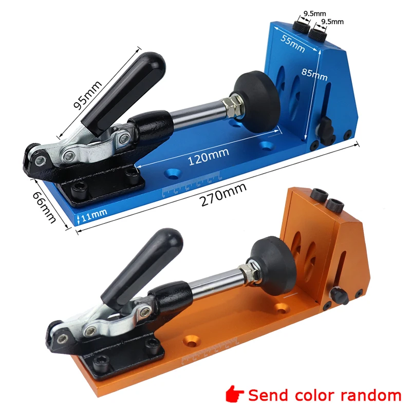 Imagem -02 - Carpintaria Inclinado Buraco Doweling Jig Kit Pocket Hole Jig 9.5 mm Guia Broca Móveis Ferramentas de Carpintaria