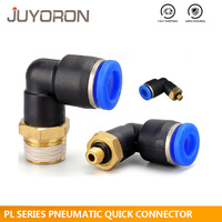 PL6-02 PL8-02 PL6-01 PL8-1 Pneumatic fittings quick push in connector 1/8'' 1/4'' 3/8'' Male Thread-4 6 8 10 12mm air tube