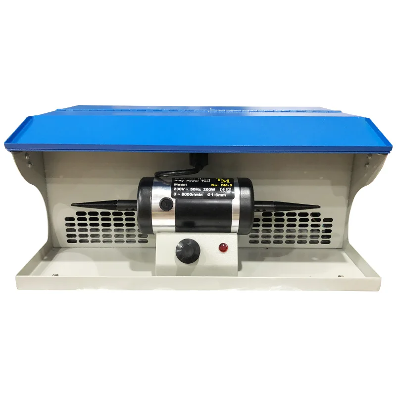 Desktop double-head cloth wheel machine with lamp tube speed control polishing machine gold and silver jewelry DM-5 dust suction