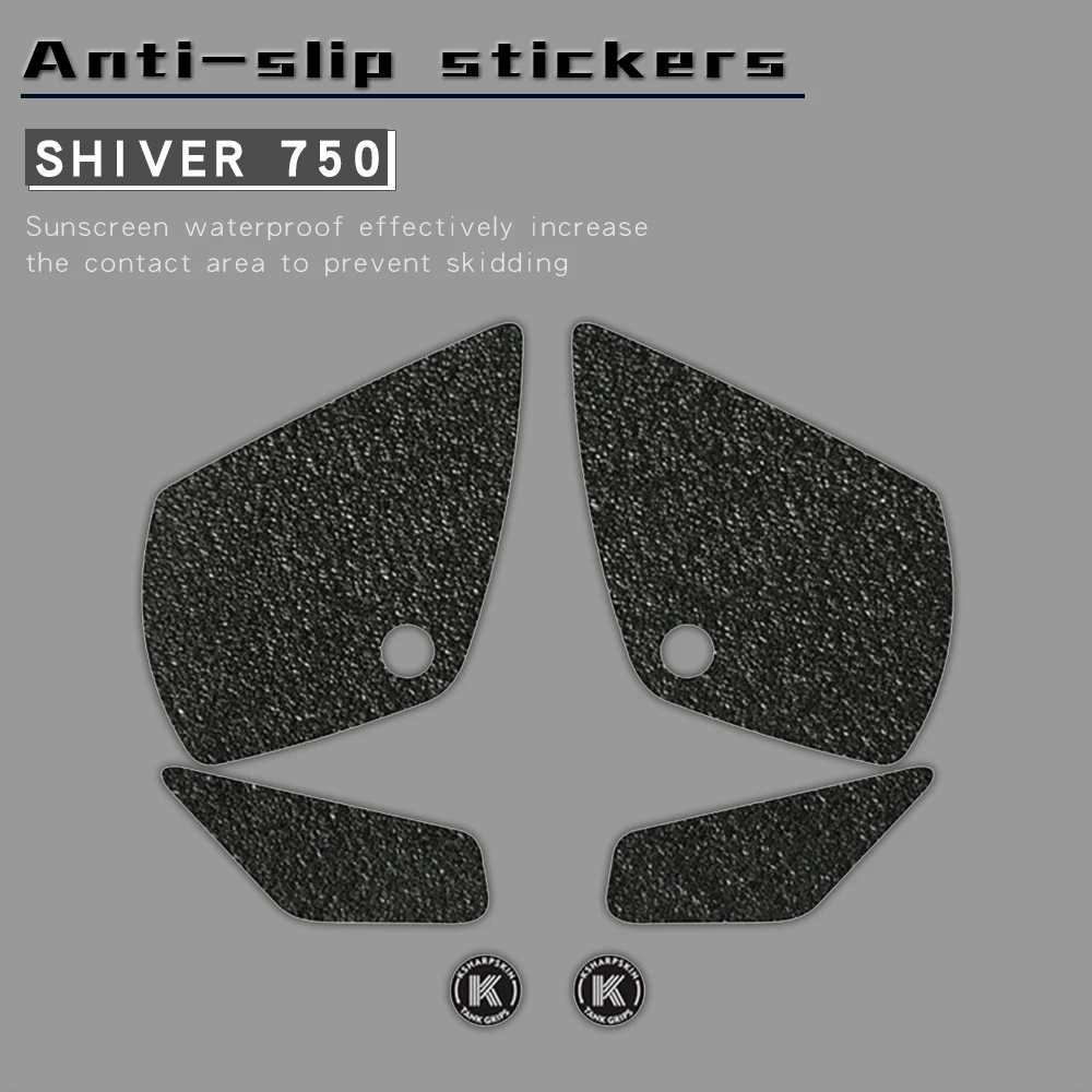 Motorcycle knee fuel tank traction pad non-slip stickers protection decals for APRILIA 07-16 SHIVER 750 ABS 17-18 SHIVER 900