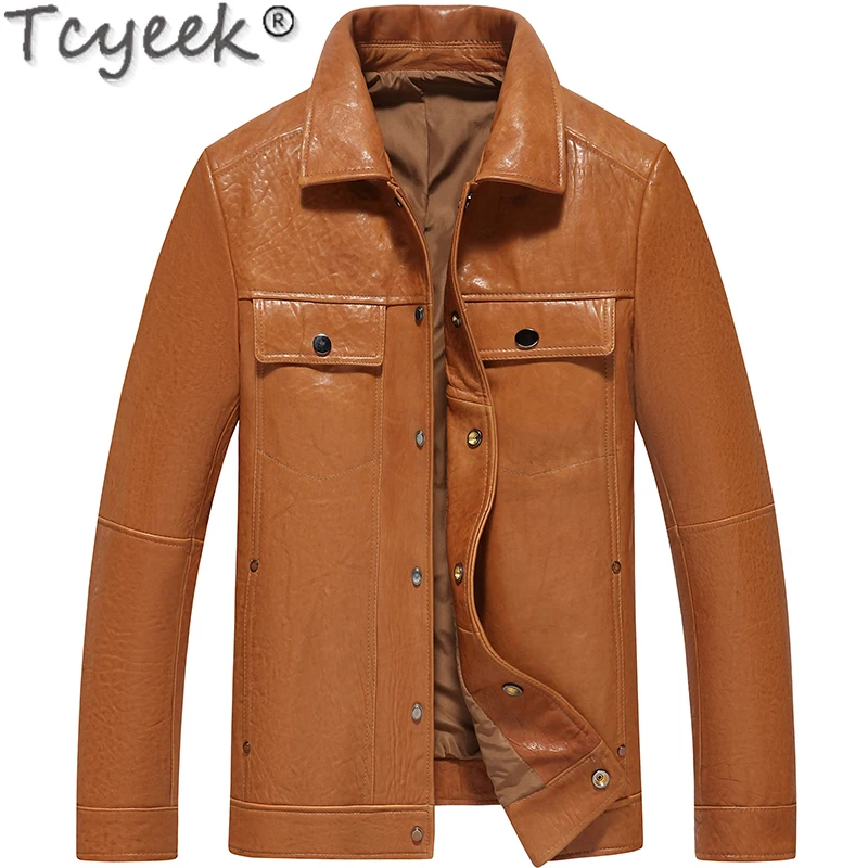 High Quality Genuine Leather Jacket Men 100% Sheepskin Mens Leather Jackets and Coats Spring Autumn 2021 Hommes Veste LW