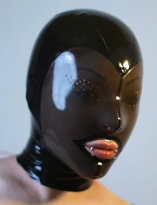 Latex Fetish Mask Transparent Black Face Hood Latex  sex toys for couples  adult sex games  adult games  bdsm hood  bdsm mask